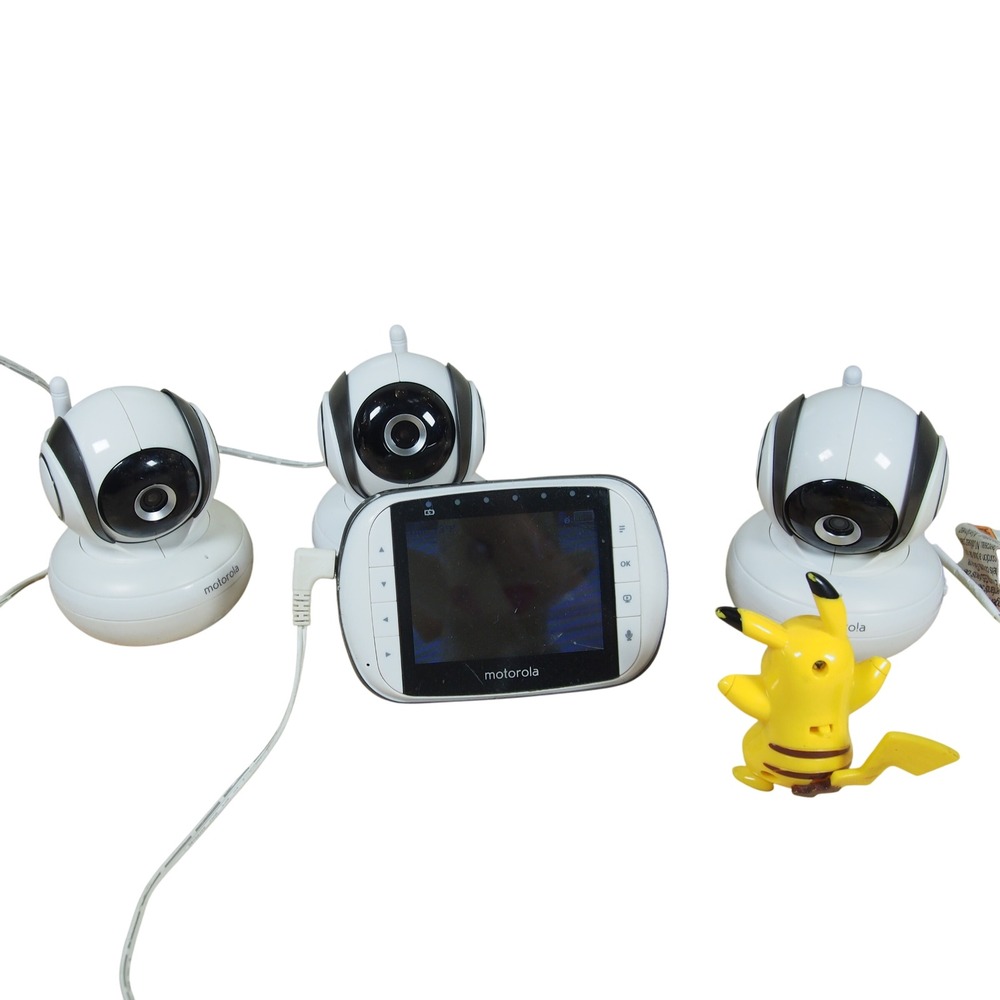 Motorola MBP36SBU Baby‎ Monitor 3 Video Camera System w/ Power Adapters